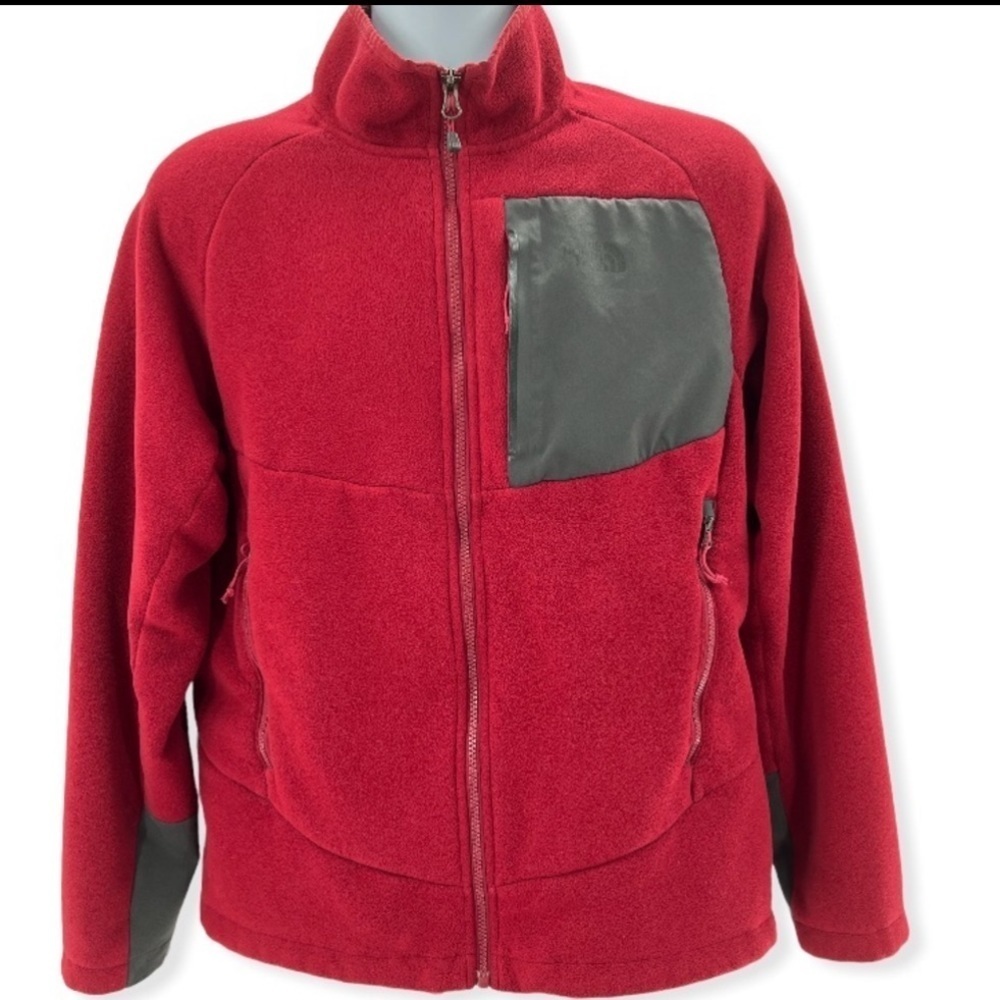 The North Face Red Fleece Jacket Mens Size M